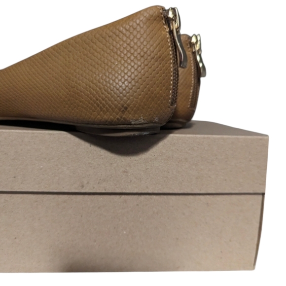Call It Spring | Women's Flat Shoes with zipper at back | Tan | Size 9 - Picture 8 of 10